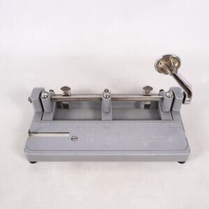 Vintage Wilson Jones Hummer Adjustable 3 Hole Punch Heavy Duty Metal Model 314